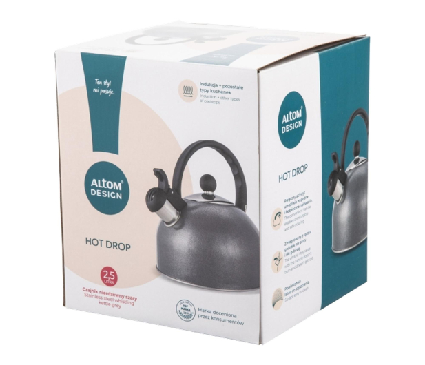Altom Hot Drop czajnik 2,5 l szary indukcja - 1611080 - zdjęcie 4